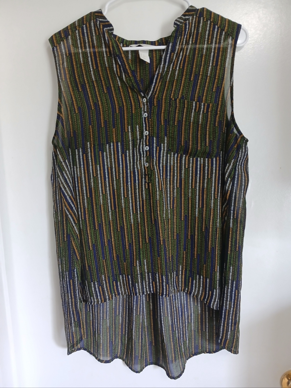 H&M Two Piece Matching Set Size 12 Color Green Blue White Orange Stripes